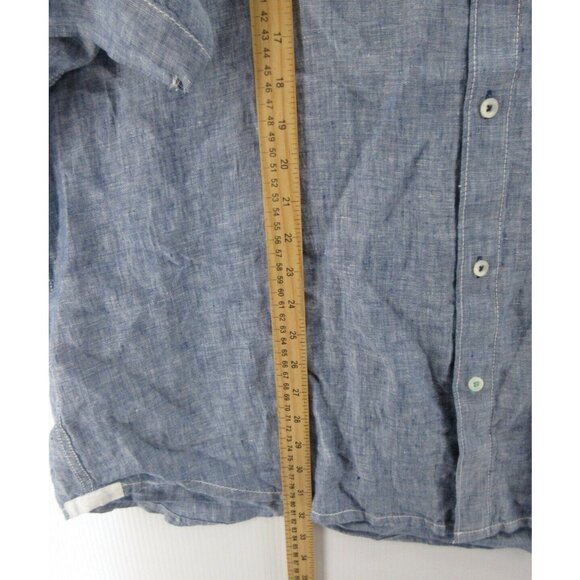 Tommy Bahama Shirt XXL Linen Hawaiian Button Up Camp Pocket Marlin Logo - Picture 5 of 10